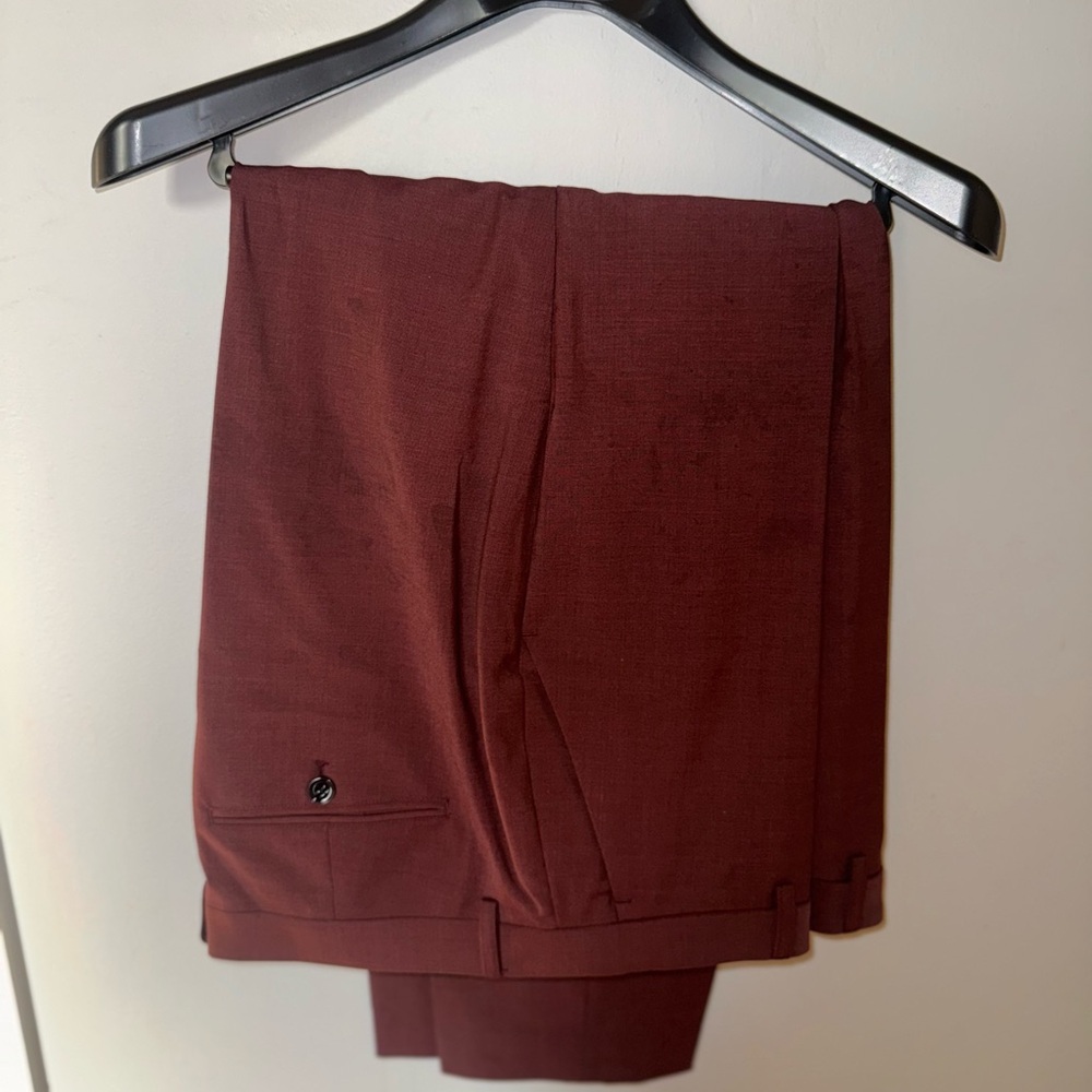 Express Men's Maroon Dress Pants
